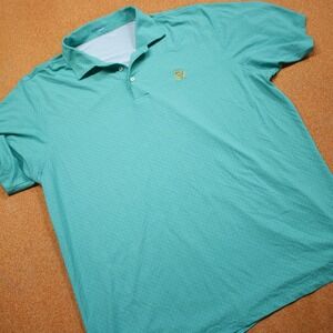 Draddy Sport Polo Shirt Mens XL Green Blue Sage Valley Golf Club Performance